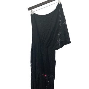 S-twelve cold shoulder lace jumpsuit